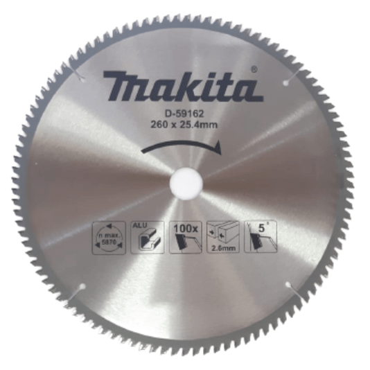 Disco Serra Alumínio 260mm 100 Dentes Makita D-59162