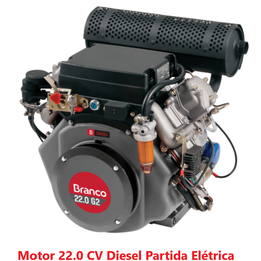 Motor Diesel 22.0 CV Partida Elétrica Branco