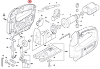 Carcaça do Motor Serra Tico-tico GST 650 Bosch Original